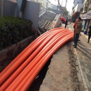 江蘇潤(rùn)碩管業(yè)橘紅色MPP電力管日常發(fā)貨